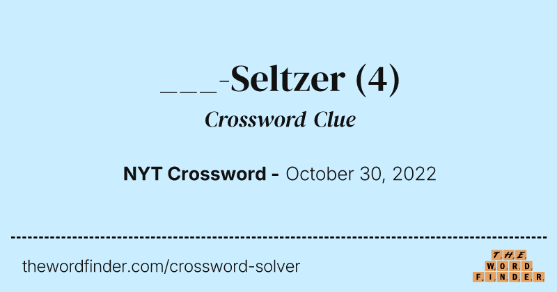 ___-Seltzer crossword clue image
