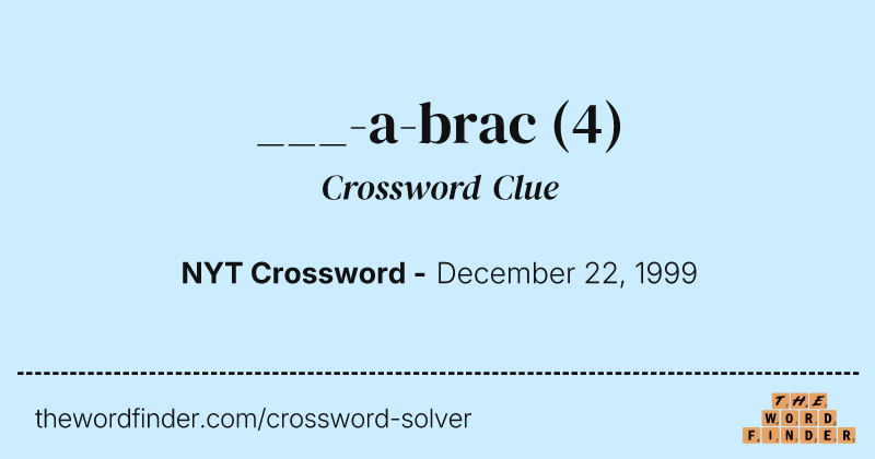 ___-a-brac crossword clue image