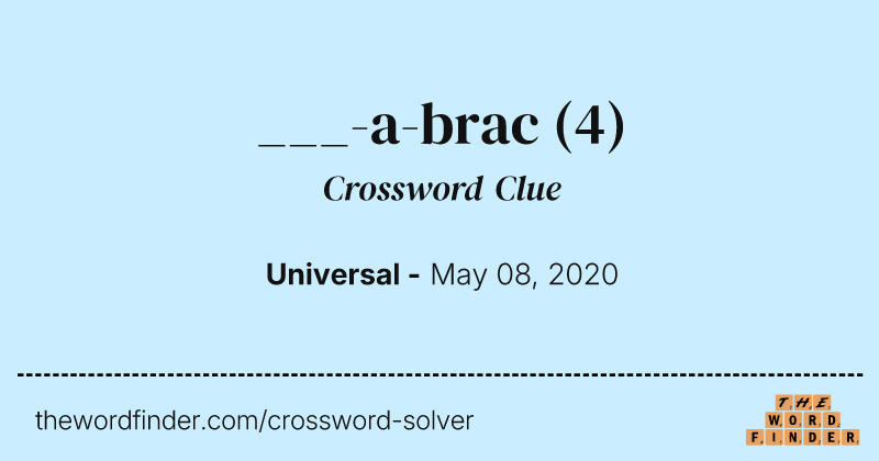___-a-brac crossword clue image