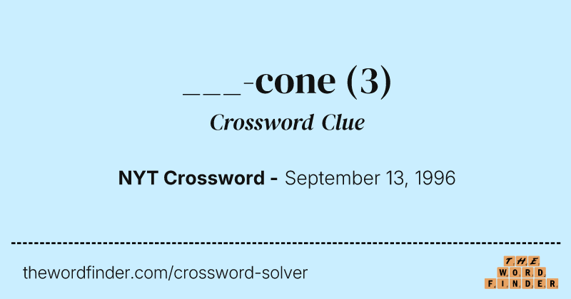 ___-cone crossword clue image