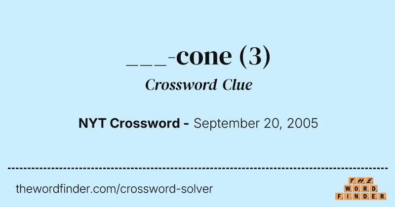 ___-cone crossword clue image