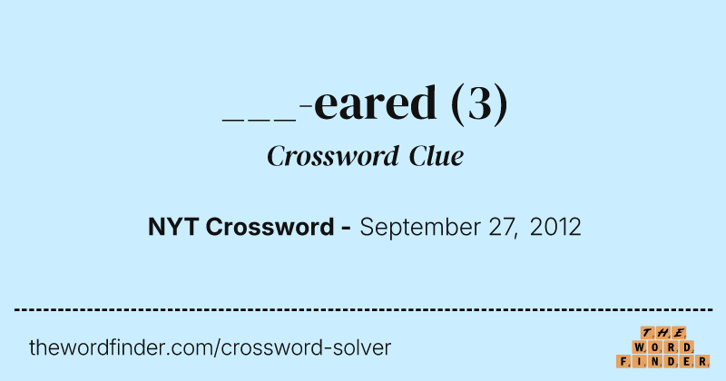 ___-eared crossword clue image