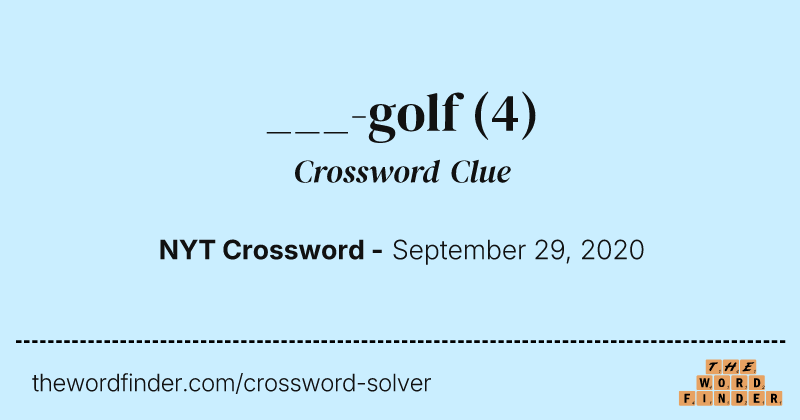 ___-golf crossword clue image
