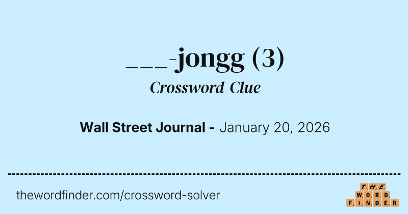 ___-jongg crossword clue image