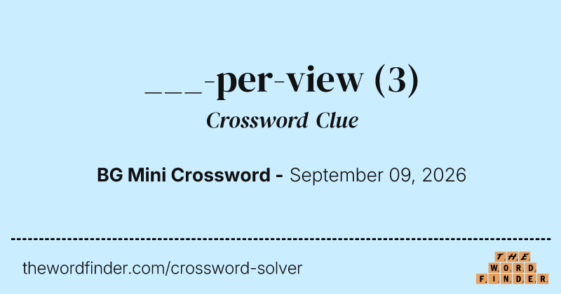 ___-per-view crossword clue image