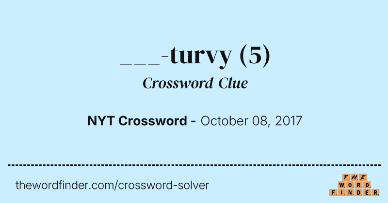 ___-turvy crossword clue image