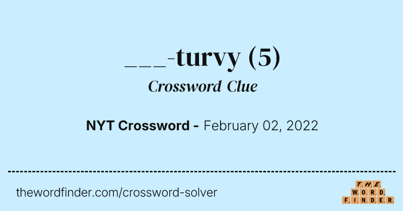___-turvy crossword clue image