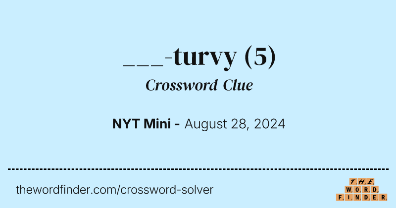 ___-turvy crossword clue image