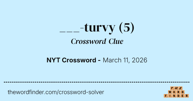 ___-turvy crossword clue image