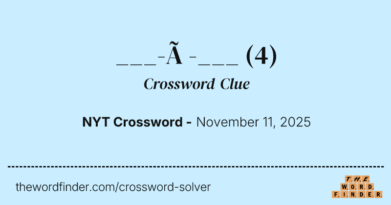 ___-à-___ crossword clue image