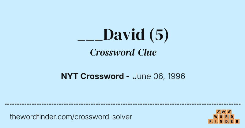 ___David crossword clue image