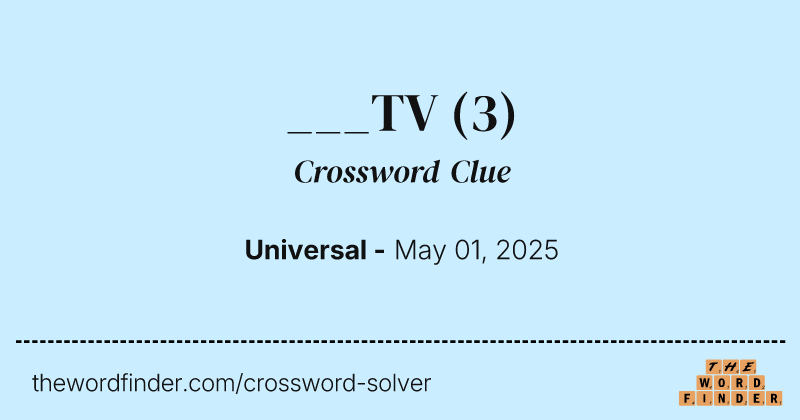 ___TV crossword clue image