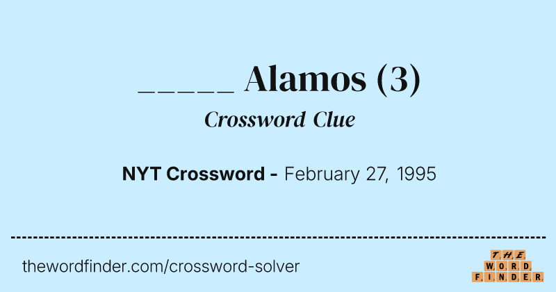 _____ Alamos crossword clue image