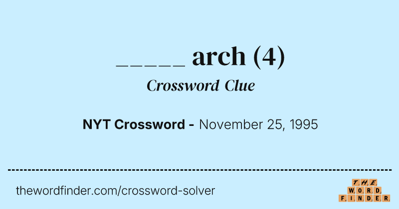 _____ arch crossword clue image