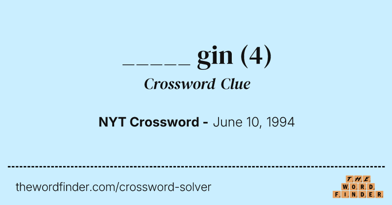 _____ gin crossword clue image