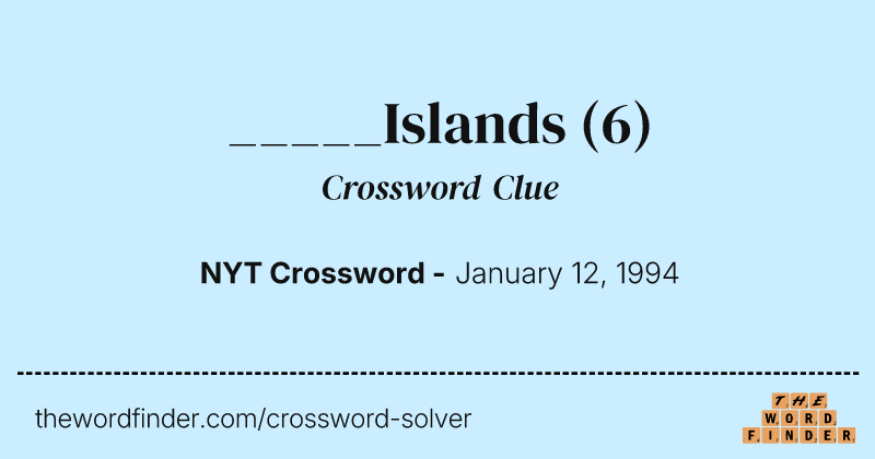 _____Islands crossword clue image