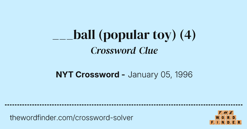 ___ball (popular toy) crossword clue image