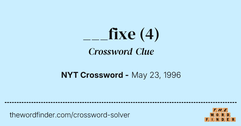 ___fixe crossword clue image