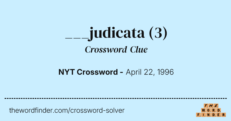 ___judicata crossword clue image