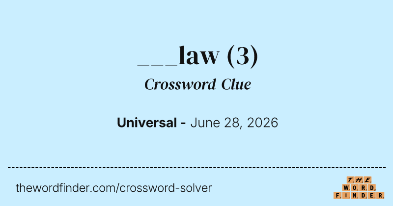 ___law crossword clue image