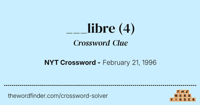 ___libre crossword clue image