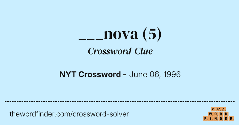 ___nova crossword clue image