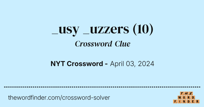 _usy _uzzers crossword clue image