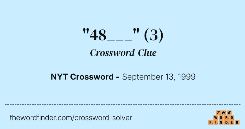 "48___" crossword clue image