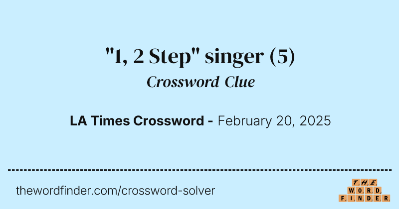 "1, 2 Step" singer crossword clue image