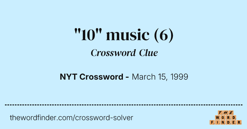 "10" music crossword clue image