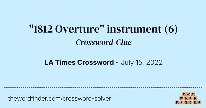 "1812 Overture" instrument crossword clue image