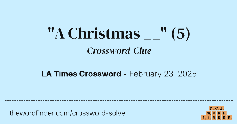 "A Christmas __" crossword clue image