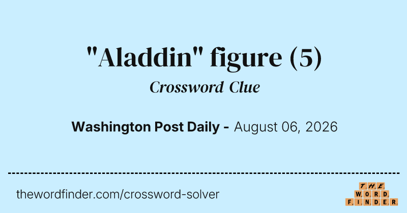 "Aladdin" figure crossword clue image