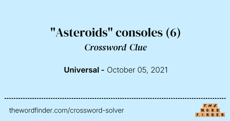 "Asteroids" consoles crossword clue image