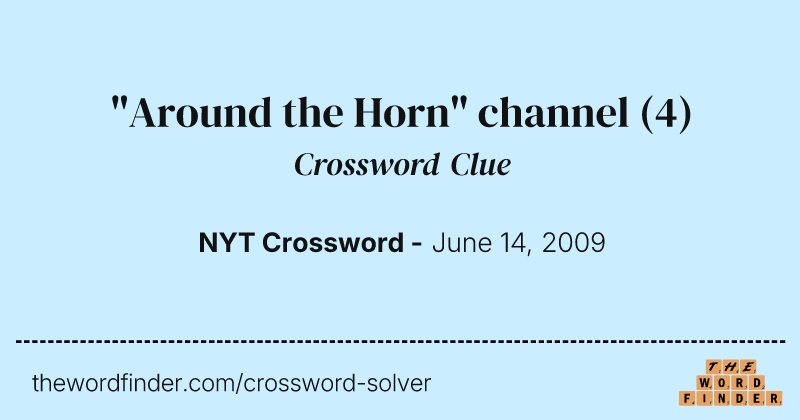 "Around the Horn" channel crossword clue image