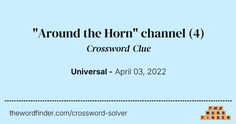 "Around the Horn" channel crossword clue image