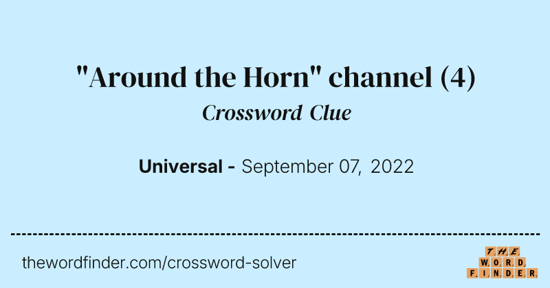 "Around the Horn" channel crossword clue image