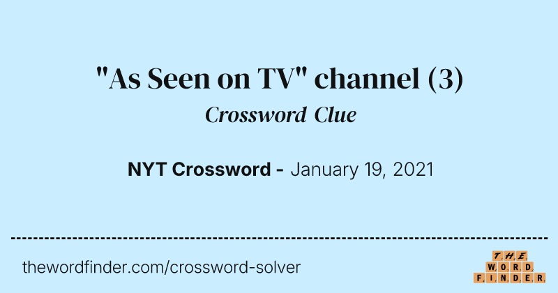 "As Seen on TV" channel crossword clue image