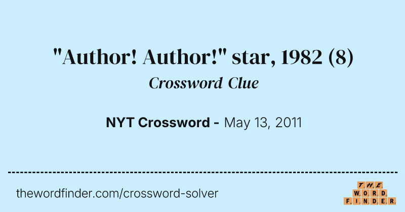 "Author! Author!" star, 1982 crossword clue image