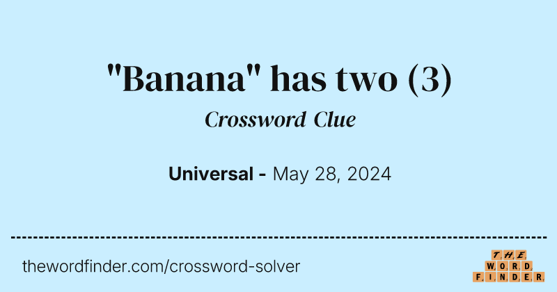 "Banana" has two crossword clue image