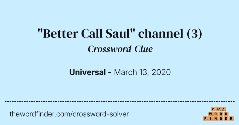 "Better Call Saul" channel crossword clue image