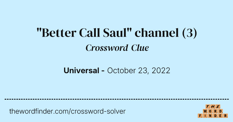 "Better Call Saul" channel crossword clue image