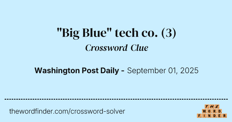 "Big Blue" tech co. crossword clue image