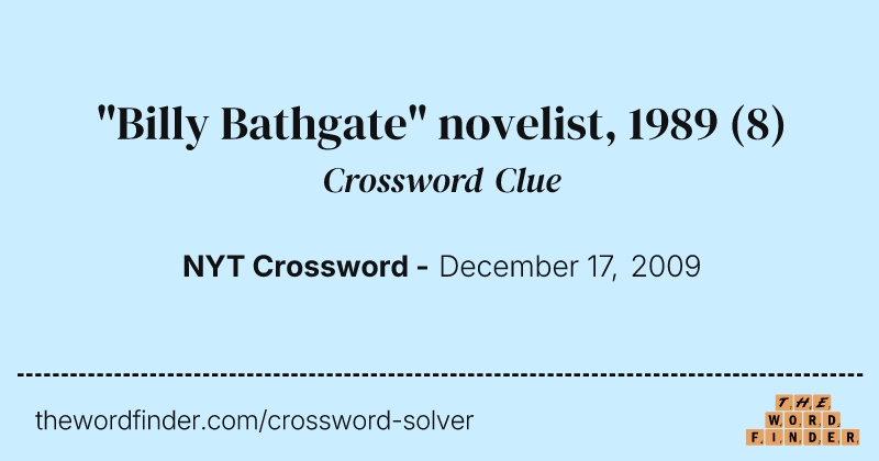 "Billy Bathgate" novelist, 1989 crossword clue image