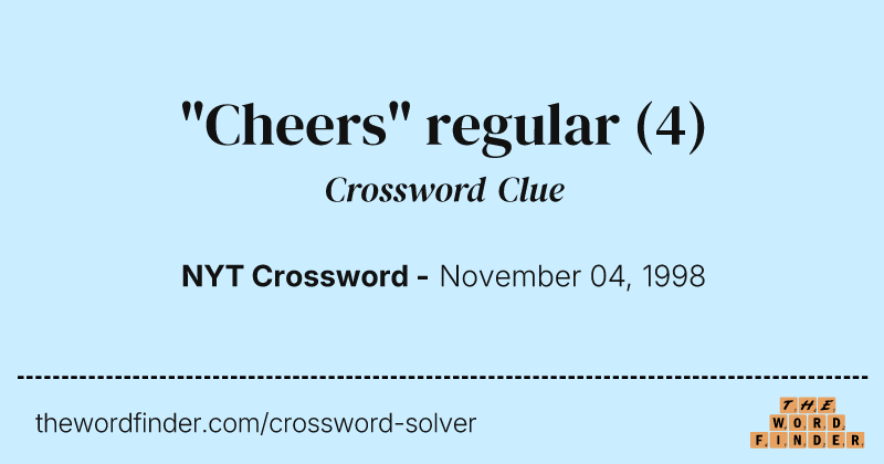 "Cheers" regular crossword clue image
