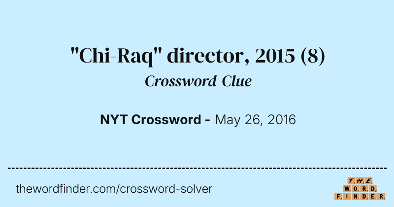 "Chi-Raq" director, 2015 crossword clue image