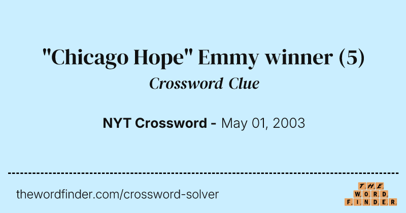 "Chicago Hope" Emmy winner crossword clue image