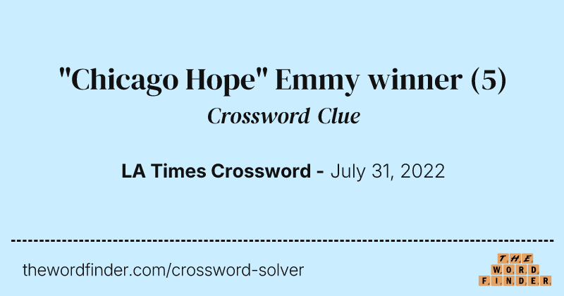 "Chicago Hope" Emmy winner crossword clue image