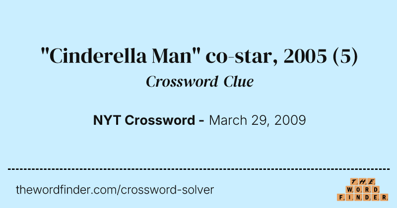 "Cinderella Man" co-star, 2005 crossword clue image