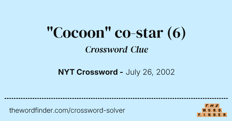 "Cocoon" co-star crossword clue image